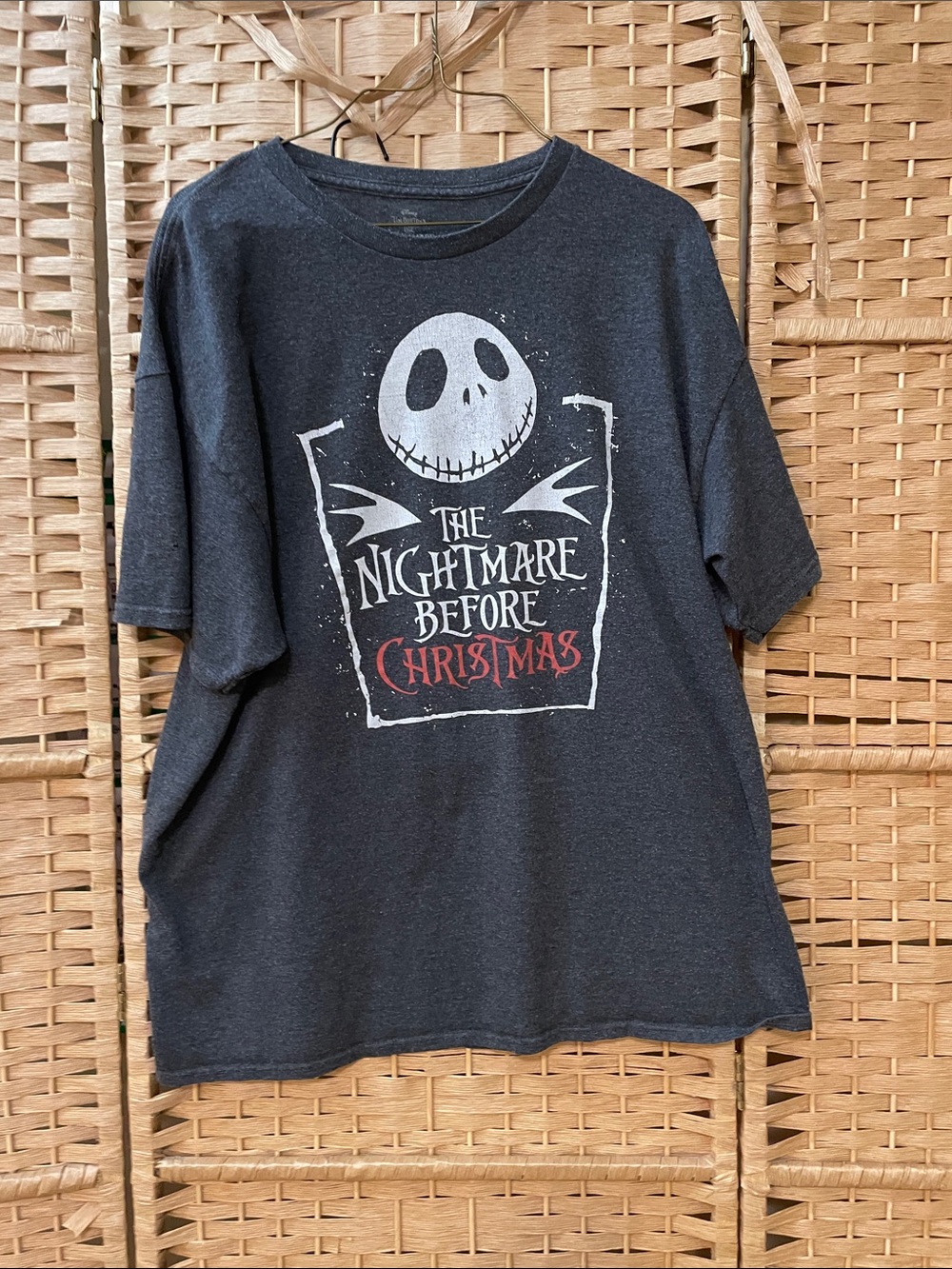 The Nightmare Before Christmas Jack Skellington Graphic Tee - L/XL- Black
